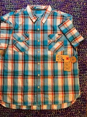 Gramicci-Mens Top/Button Down-XXL-Blue-